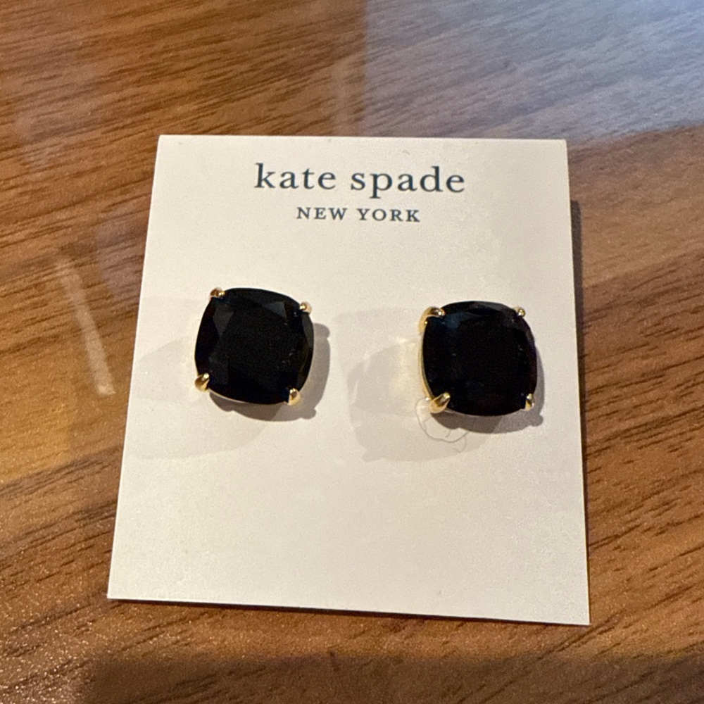 Kate Spade Black and Gold Stud Earrings
